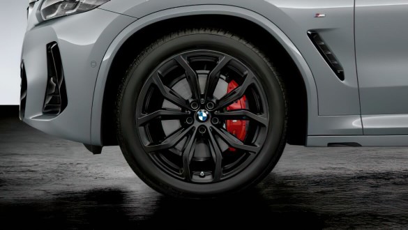 20" легкосплавні диски BMW Y-spoke 695 Jet Black, матові, комплект літніх коліс в зборі.