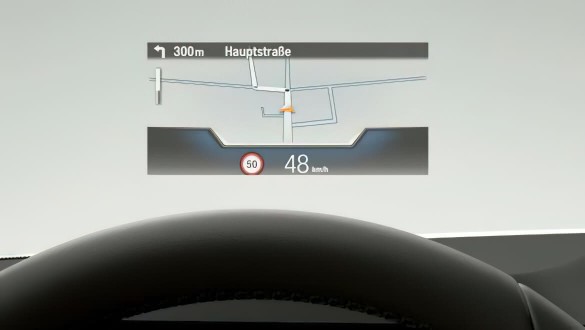 Проекційний дисплей BMW.